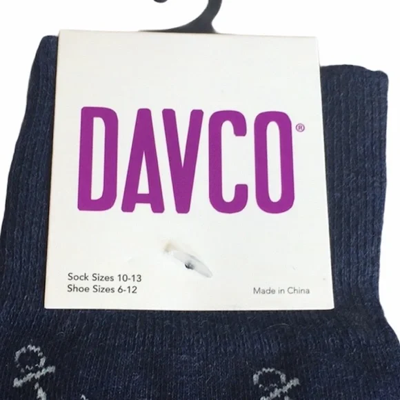 Davco Anchor Crew Socks, Blue, Red - Picture 4 of 6